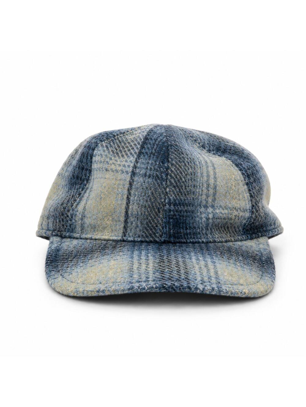 Recycled Wool Cap,Natural Fiber Plaid , Vintage Style